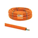 Кабель Tdm electric ВВГ-Пнг(А)-LS 3x1.5 ок(N.PE) 50 м ГОСТ в гофрированной трубе ПНД D16 цвет оранжевый
