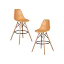 Комплект барных стульев 2 шт Dobrin DSW Bar 56x108x56 см цвет персиковый