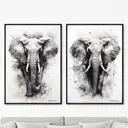 Набор картин Artnomore Walking elephants 2024г. AR-777001038 75x105 см 2 шт