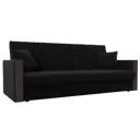 Диван Лига диванов Валенсия 210x90x85 см микровельвет цвет черный