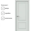 Межкомнатная дверь Wanmark Стефани-22 глухая 190x55см Эмаль цвет серый RAL 7047