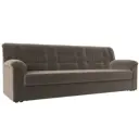 Диван Лига Диванов Карелия 236x90x88 см велюр цвет коричневый