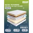 Матрас Dreamexpert Natural Mix Soft PS1000 DEXDE7628877 125x175x22 см независимый пружинный блок 1.5-спальный