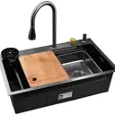 Мойка для кухни Gerhans K37545BD 45x75 см глубина чаши 22 см нержавеющая сталь цвет графит