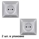 Розетка встраиваемая Ne-ad Aras 93-122-02 цвет серебро