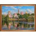 Картина на холсте Русская коллекция Новодевичий монастырь БС-x33, 68x88 см