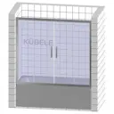 Ширма на ванну GuteWetter 3181647401 150см прямоугольная цвет черный