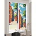 Рулонная штора At home Ранфрик 47x170 см цвет оранжевый, разноцветный, зеленый, синий, бежевый, белый, коричневый, серый