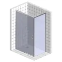 Душевой уголок GUTEWETTER GWMPSLRC863A 4698032799854, прямоугольный, 100x130x200 см, прозрачное стекло