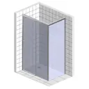 Душевой уголок GUTEWETTER GWMPSLRC863B 4698032823818, прямоугольный, 90x135x200 см, прозрачное стекло