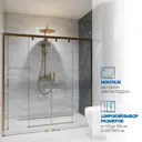 Душевая дверь Gutewetter 4698033047626 140см эффект стекла прозрачный раздвижной
