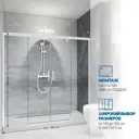 Душевая дверь Gutewetter 4698033047732 155см эффект стекла прозрачный раздвижной