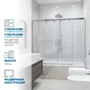Шторка на ванну GUTEWETTER GWMPSLPR864 180x160 см цвет фурнитуры хром блестящий, стекло бесцветное
