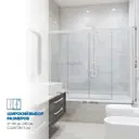 Шторка на ванну GUTEWETTER GWMPSLPR864 240x160 см цвет фурнитуры белый матовый, стекло бесцветное