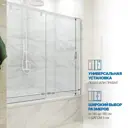 Шторка на ванну Gutewetter GWMPSLPR862 165x160 см 8/6 мм цвет фурнитуры белый матовый, цвет стекла бесцветный, стекло закаленное