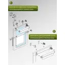 Рулонная штора блэкаут At Home AT783133062, 62x170 см, цвет белый, серый