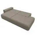 Диван раскладной Лига диванов 127709L_спб 267x84x111 см эко-кожа цвет grifon 04 бежевый
