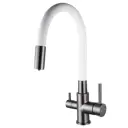 Смеситель для кухни Maxonor pure life PL4461-9/8 поворотный излив 192 см цвет белый, белый матовый