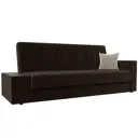Диван Лига Диванов 020 118504L 223x90x83 см вельвет цвет коричневый/бежевый