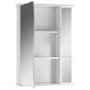 Зеркальный шкаф для ванной Айсберг Волна 1-50 левый цвет белый