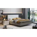Кровать Трия Миранда 214x102x168 см цвет серый антрацит/белый глянец
