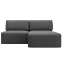 Диван раскладной Лига диванов 200x84x187 см замша цвет joly 13 серый