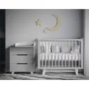 Кровать для новорожденных Incanto Anniken с маятником 65x100x65 см массив дерева цвет белый/серый