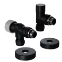 Термостатический комплект для радиатора осевой Royal Thermo Design Pro 1/2" латунь цвет черный