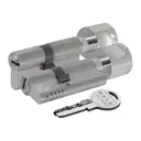 Цилиндровый механизм с вертушкой Kale Kilit 164 OBS SCE/100 (50+10+40) mm никель 5 кл.
