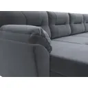 Диван раскладной Лига диванов 365x103x155 см велюр цвет серый