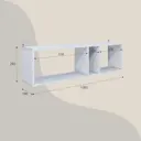 Настенная полка Velardy Flat Line 100x19 см ЛДСП цвет белый