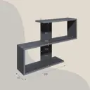 Настенная полка Velardy Fully Com 80x17 см ЛДСП цвет графит