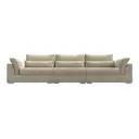 Диван раскладной Лига диванов 372x90x116 см вельвет цвет бежевый