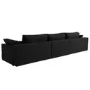 Диван раскладной Лига диванов 372x90x116 см вельвет цвет черный
