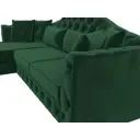 Диван раскладной Лига диванов 121584L_спб 250x97x181 см велюр цвет зеленый