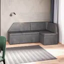 Диван кухонный Трия Лондон 244607 118x82x50 см велюр цвет дуб сонома трюфель/микровелюр wellmart silver
