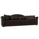 Диван раскладной Лига диванов 250x97x103 см эко-кожа цвет коричневый