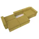 Диван раскладной Лига диванов 345x92x116 см вельвет цвет желтый