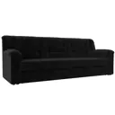 Диван раскладной Лига диванов 236x90x88 см велюр цвет черный