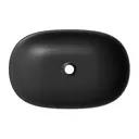 Раковина накладная для ванной Wellsee Brillant iCon 20214633R с донным клапаном овал 50x40 см цвет черный