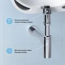Раковина для ванной подвесная накладная Wellsee Excellence Pro 20217051R с заглушкой, донным клапаном и сифоном прямоугольник 55x46 см цвет белый