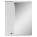 Зеркальный шкаф Айсберг Волна 55 левый цвет белый