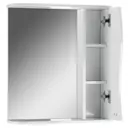 Зеркальный шкаф Айсберг Волна 60 правый цвет белый