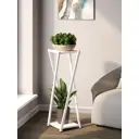 Подставка для цветов Make Mebel Твист-3 33.5x33.5x102 см металл белый