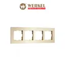 Рамка для розеток и выключателей Werkel AluMax 4 поста цвет шампань