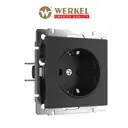 Розетка встраиваемая Werkel W1171108 с заземлением цвет черный