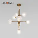 Люстра потолочная Eurosvet A066796 8 ламп 10 м² цвет жёлтый/золотой