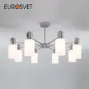 Потолочная люстра со стеклянными плафонами EUROSVET 70160/8 хром