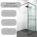 Душевая перегородка H.a.g HAG 800 full profile BLC 80х195см черный профиль