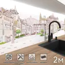 Стеновая панель матовая Фартукофф Белый город 200x60x0.15 см ПВХ цвет разноцветный